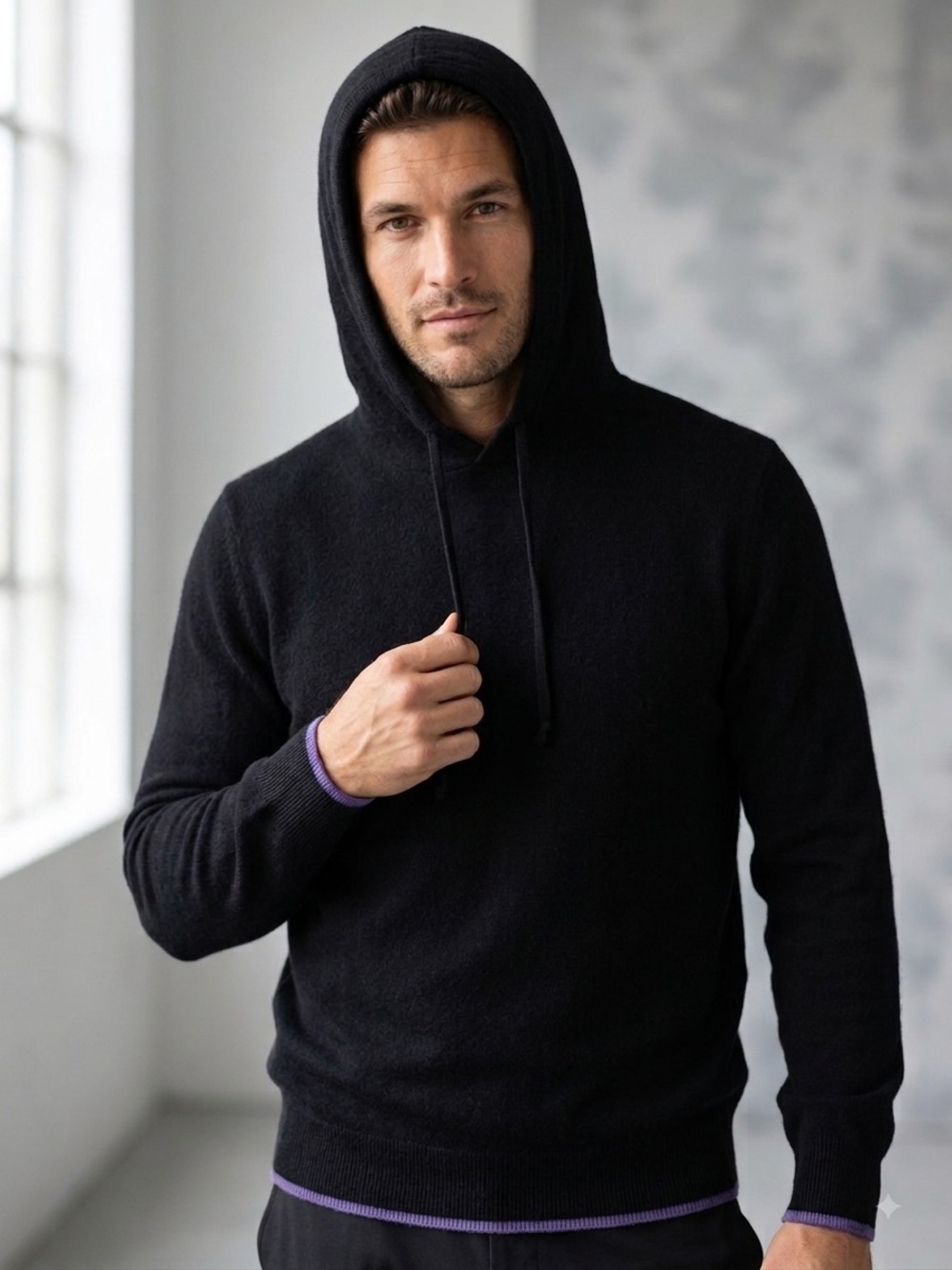Redvanly Quincy 100% Cashmere Hoodie Sweater - Size M